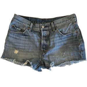 Levi’s 501 Distressed Cut Off Jean Shorts Cotton Women’s Size 29